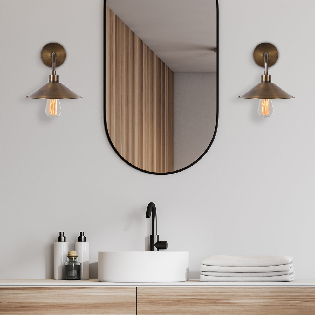 Wandleuchte Bronze Metall Allure