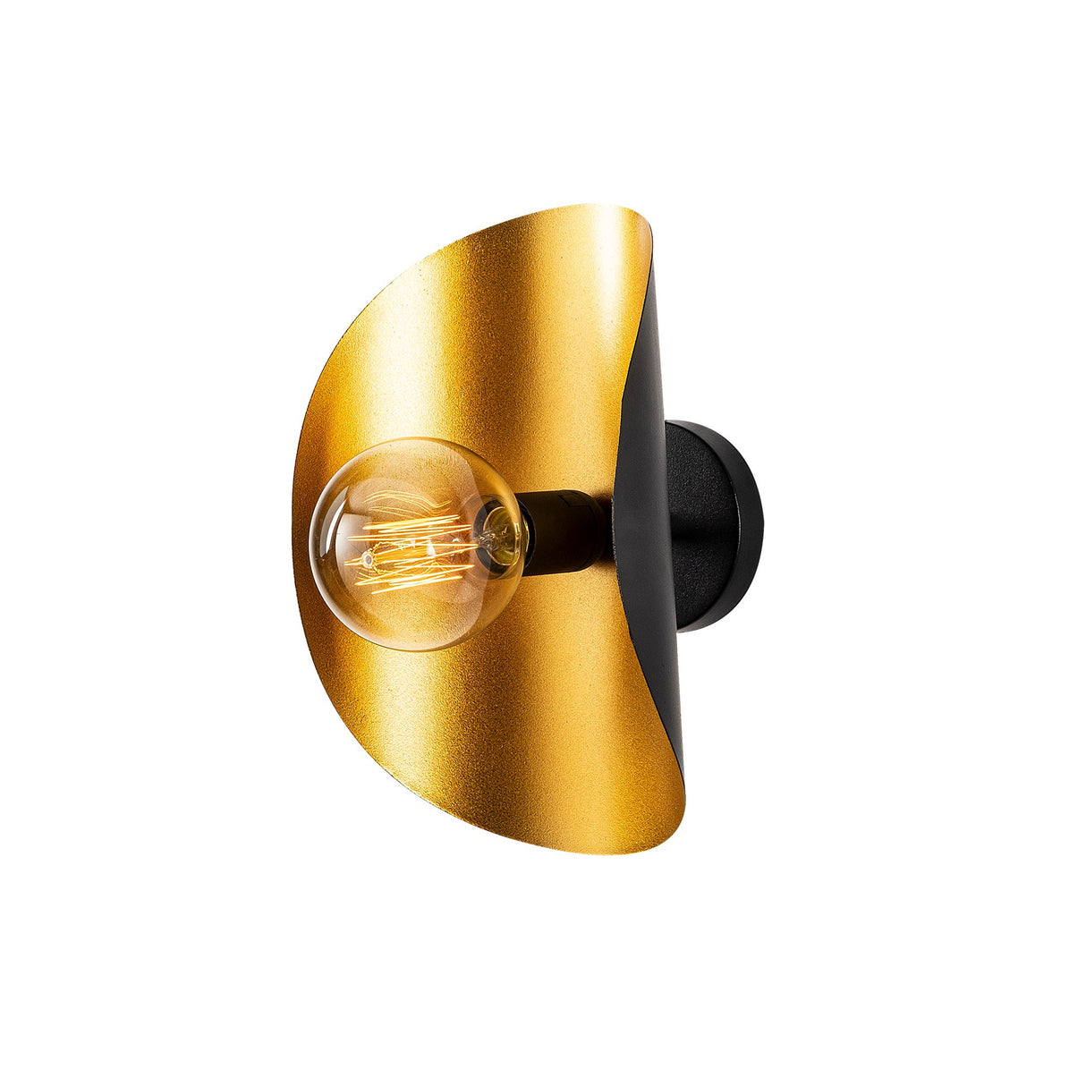 Wandleuchte Schwarz Gold Metall Echelon