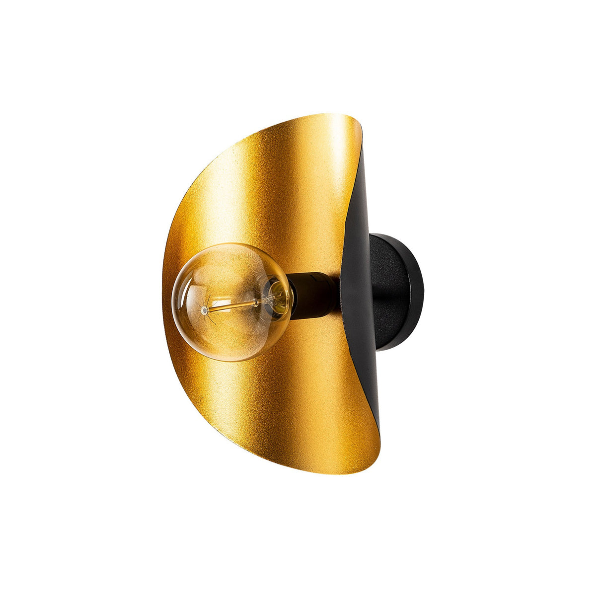 Wandleuchte Schwarz Gold Metall Echelon