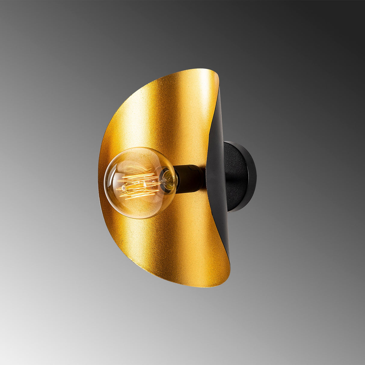 Wandleuchte Schwarz Gold Metall Echelon