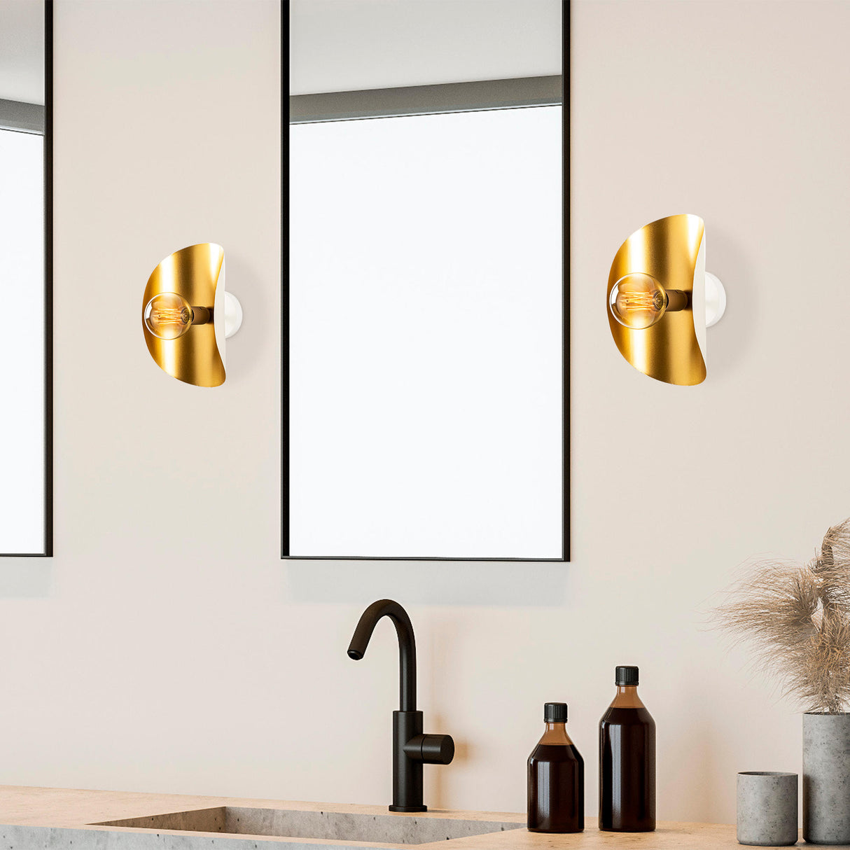 Wandleuchte Gold Metall Echelon