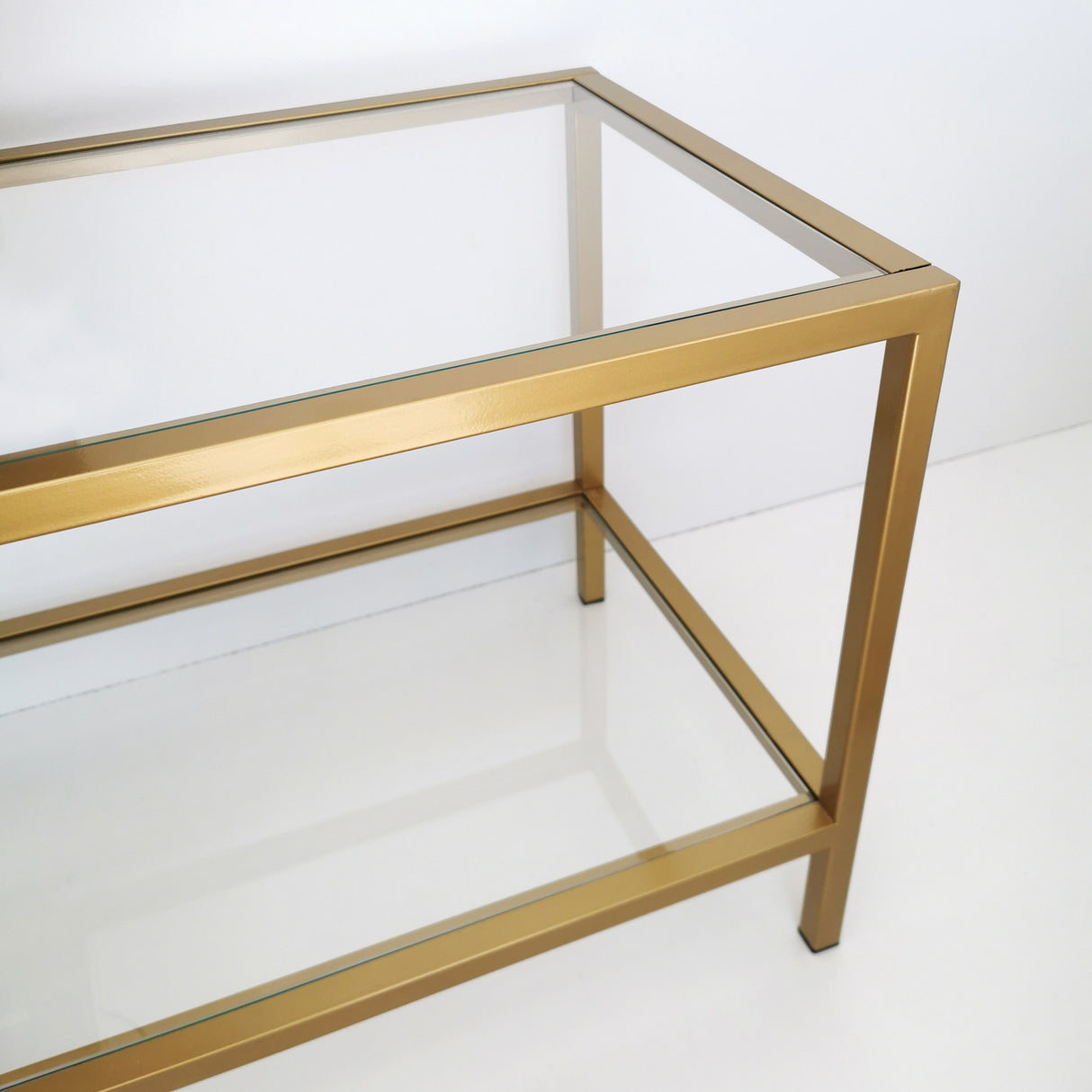 TV-Möbel Basis Gold Goldglas 130x45x40 cm