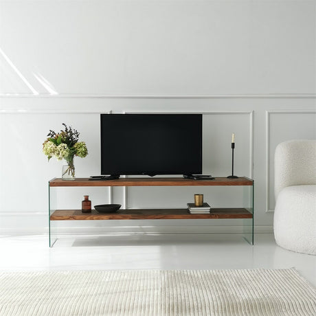 TV-Möbel Aqua Natural Glass 140x45x35 cm