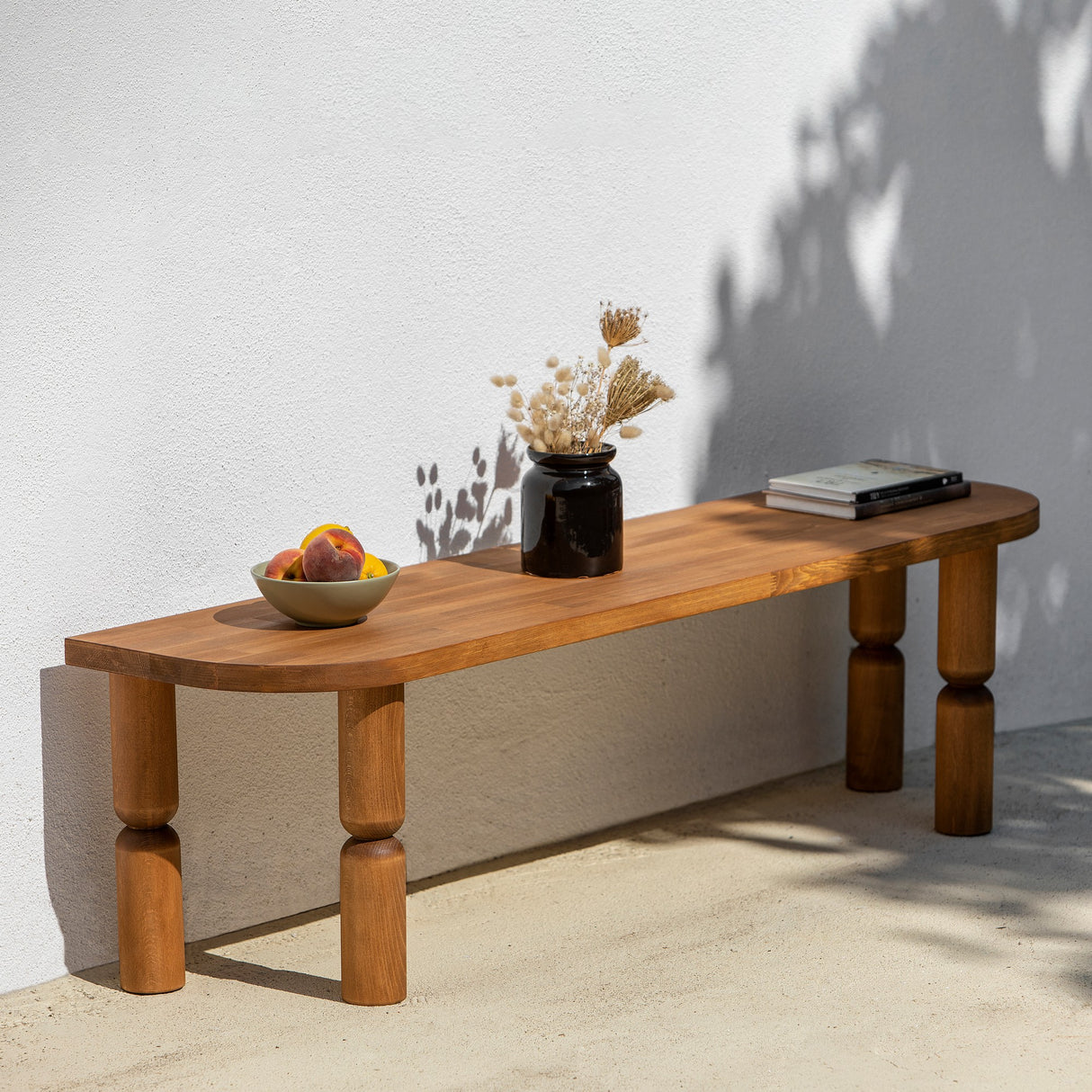 TV Möbel Ida Walnuss Holz 140x40x35 cm