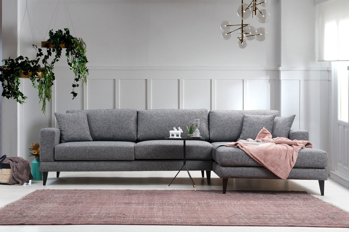 Ecksofa mit Schlaffunktion Right Nordic Dark Grey