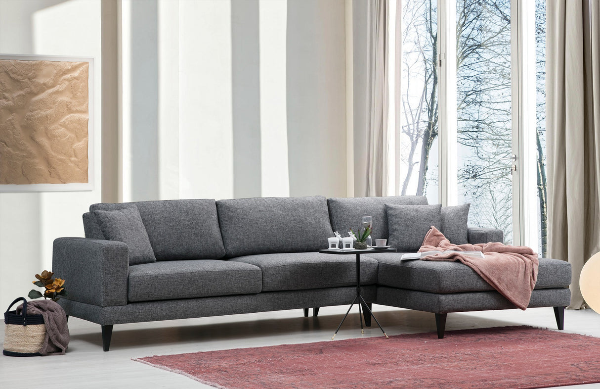 Ecksofa mit Schlaffunktion Right Nordic Dark Grey