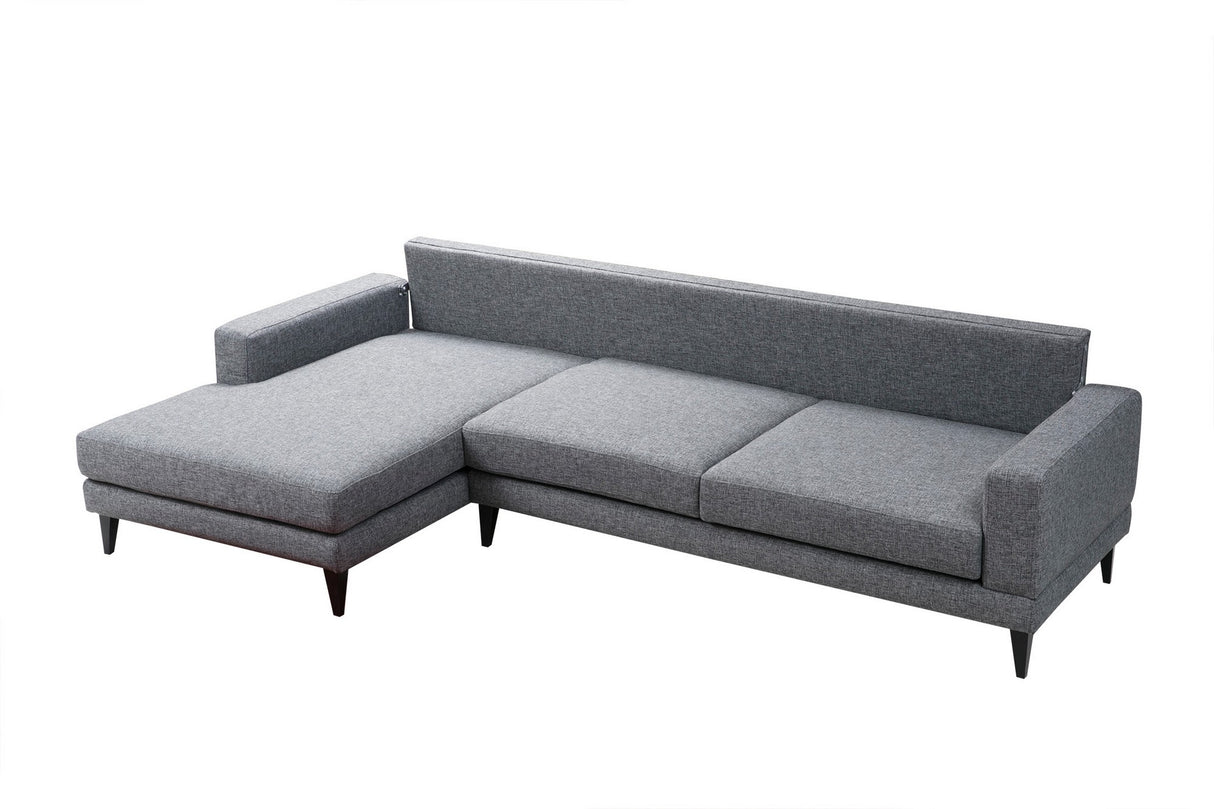 Ecksofa mit Schlaffunktion Links Nordic Dark Grey