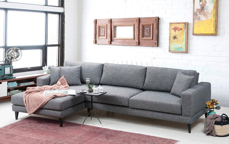 Ecksofa mit Schlaffunktion Links Nordic Dark Grey