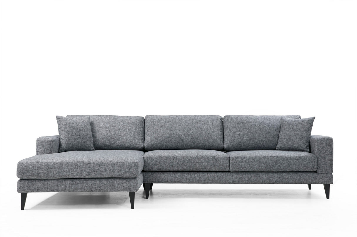 Ecksofa mit Schlaffunktion Links Nordic Dark Grey
