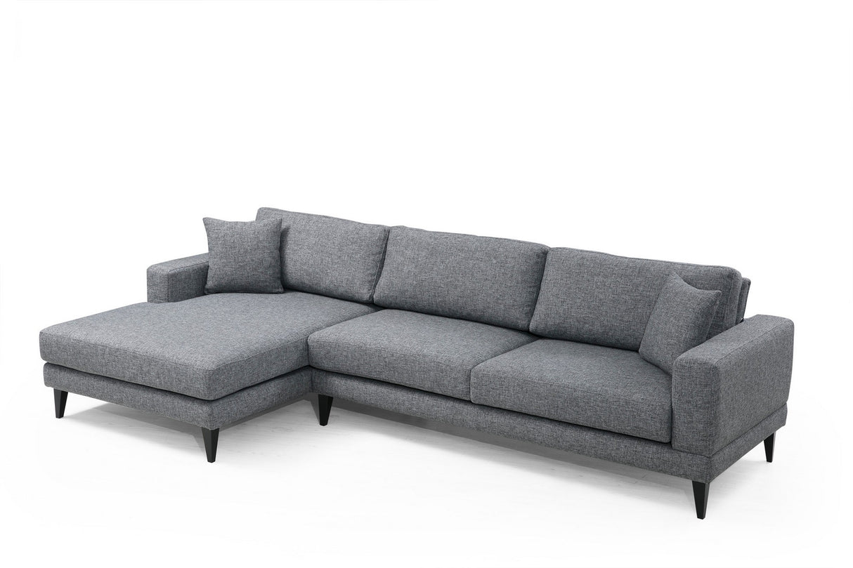 Ecksofa mit Schlaffunktion Links Nordic Dark Grey