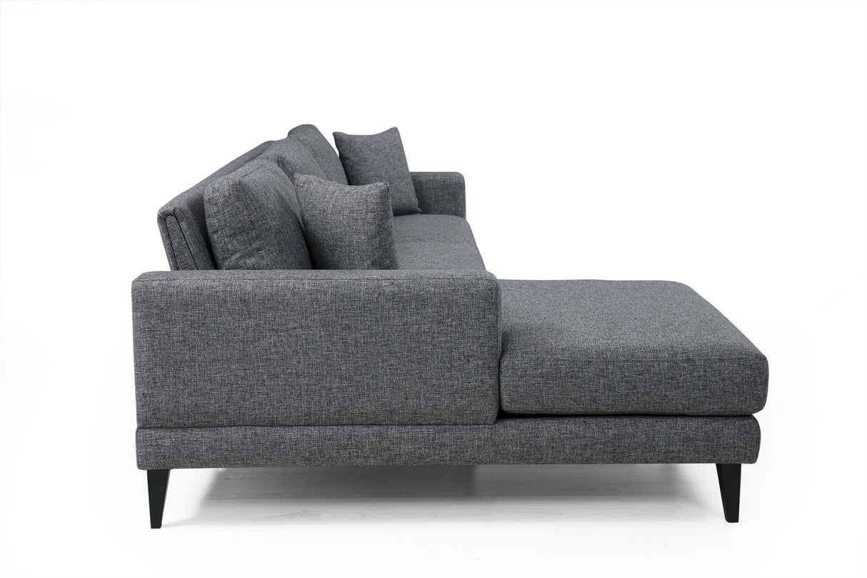 Ecksofa mit Schlaffunktion Links Nordic Dark Grey