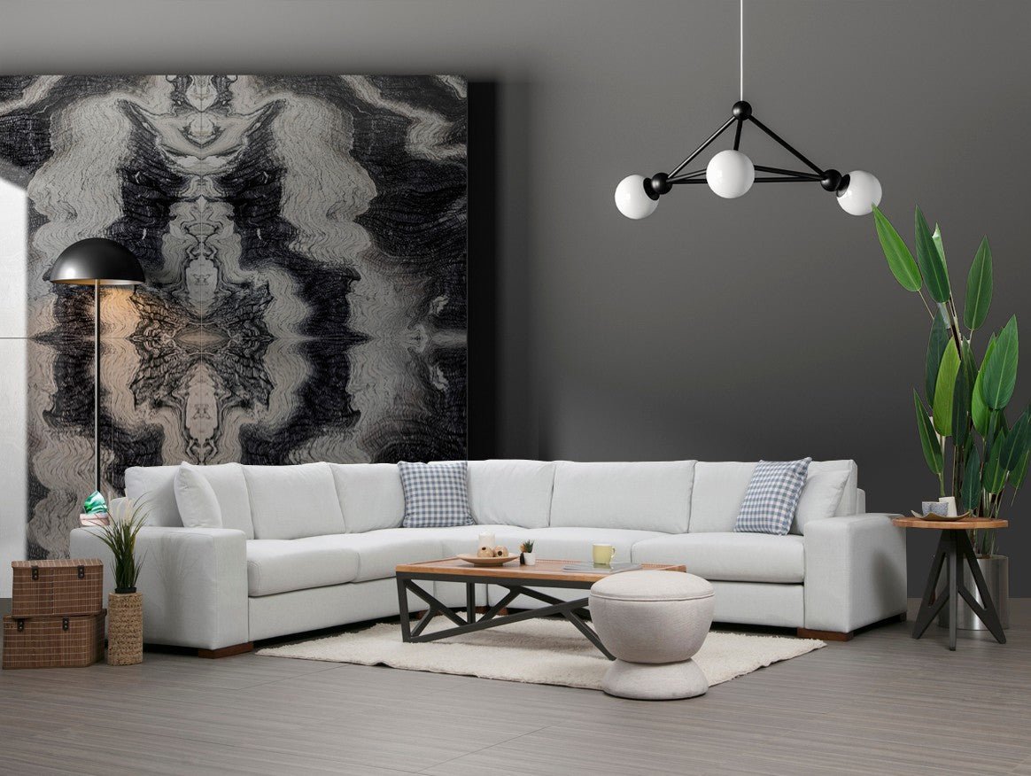 Banken - Ecksofa Schleife Beige - Rechts - Dimehouse