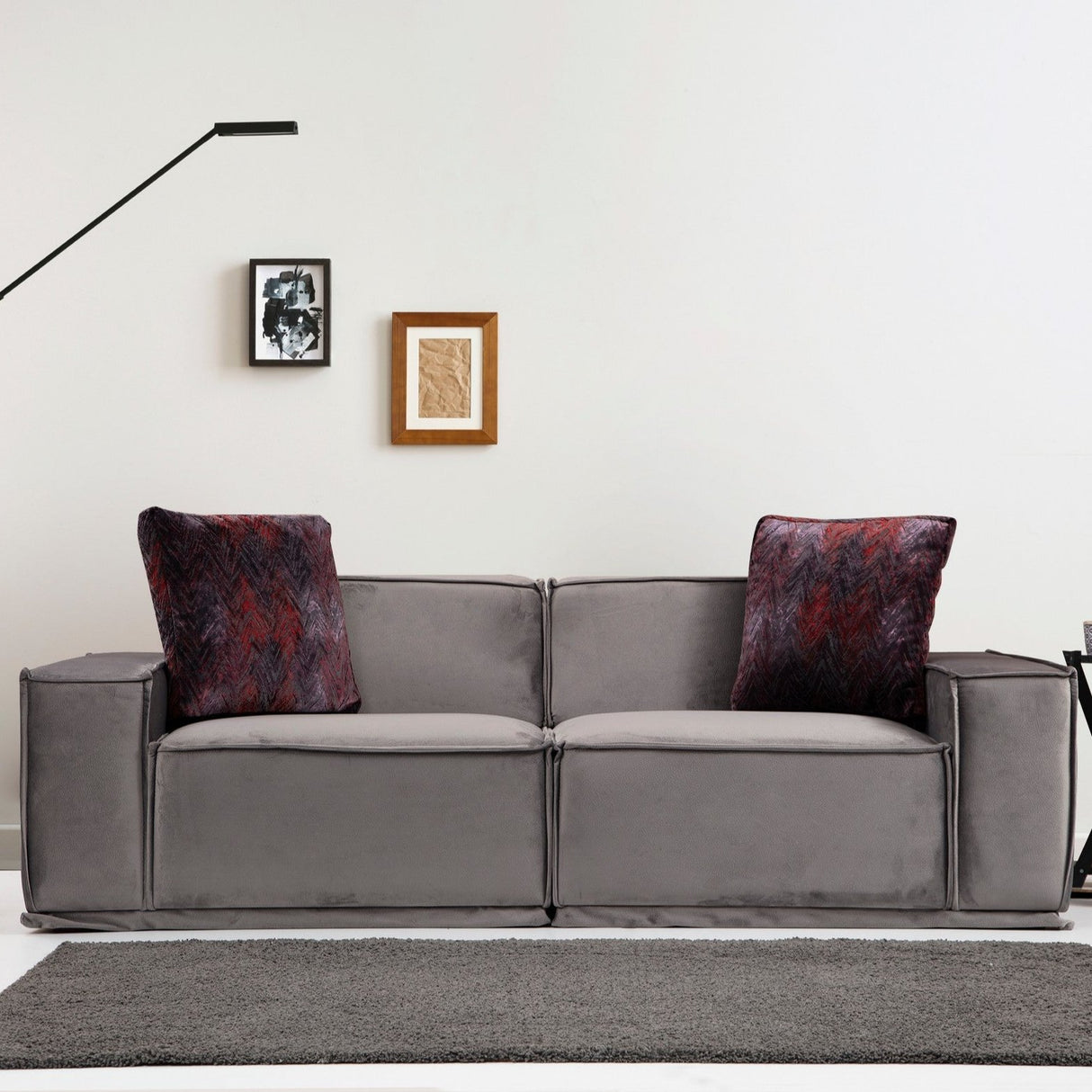 Sofas - 2-Sitzer-Sofa Lego Grau - Dimehouse
