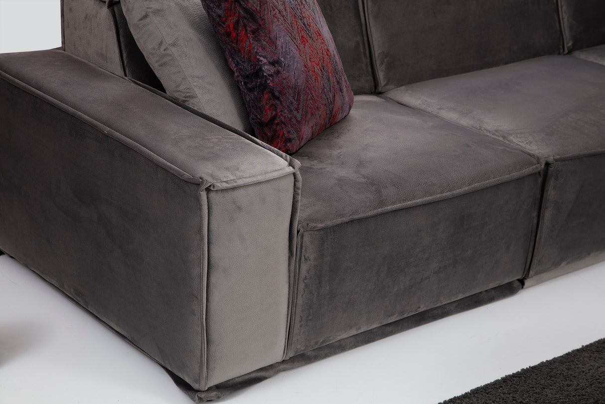 Sofas - 2-Sitzer-Sofa Lego Grau - Dimehouse