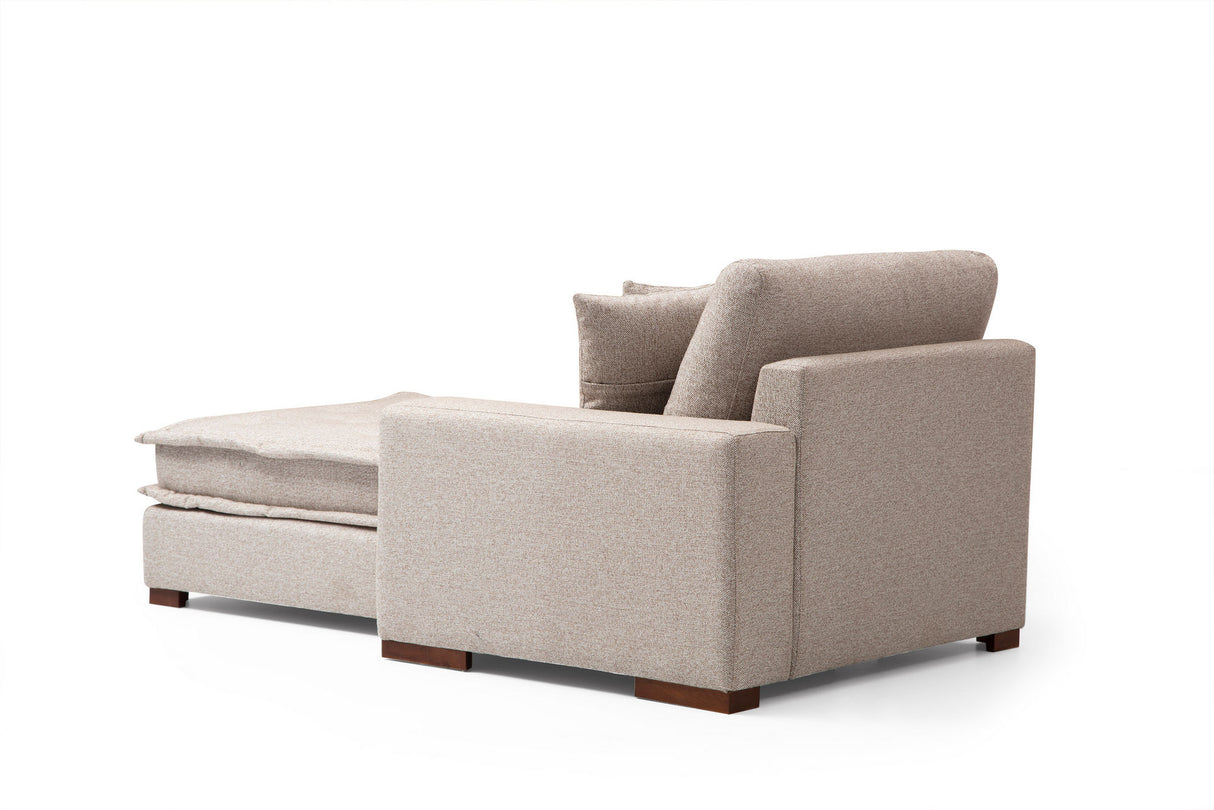 Ecksofa Lena Sand Beige Rechts