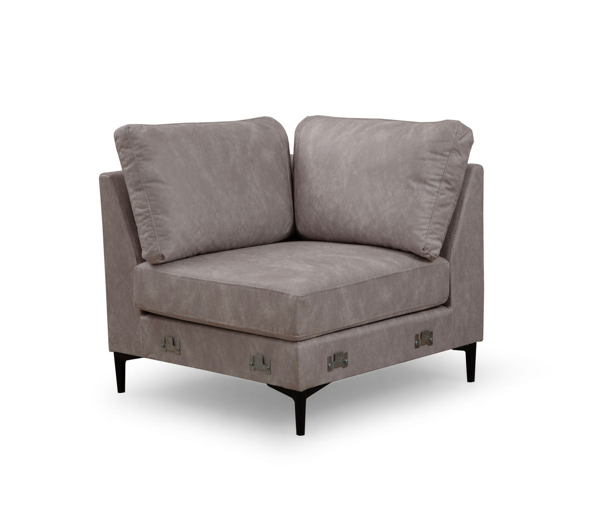 Sofas - U - Sofa Ecksofa Grau Stoff 314x200 cm - Links - Porto - Dimehouse