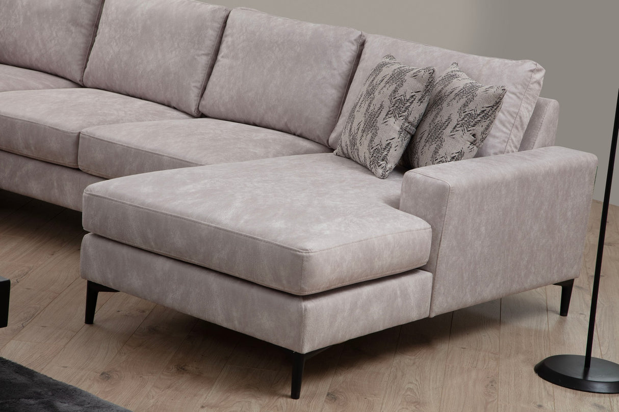 U Ecksofa Links Porto Beige