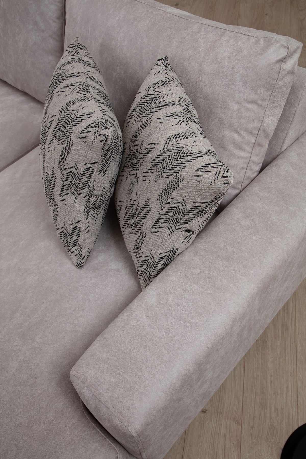 Sofas - U - Sofa Ecksofa Grau Stoff 314x200 cm - Links - Porto - Dimehouse