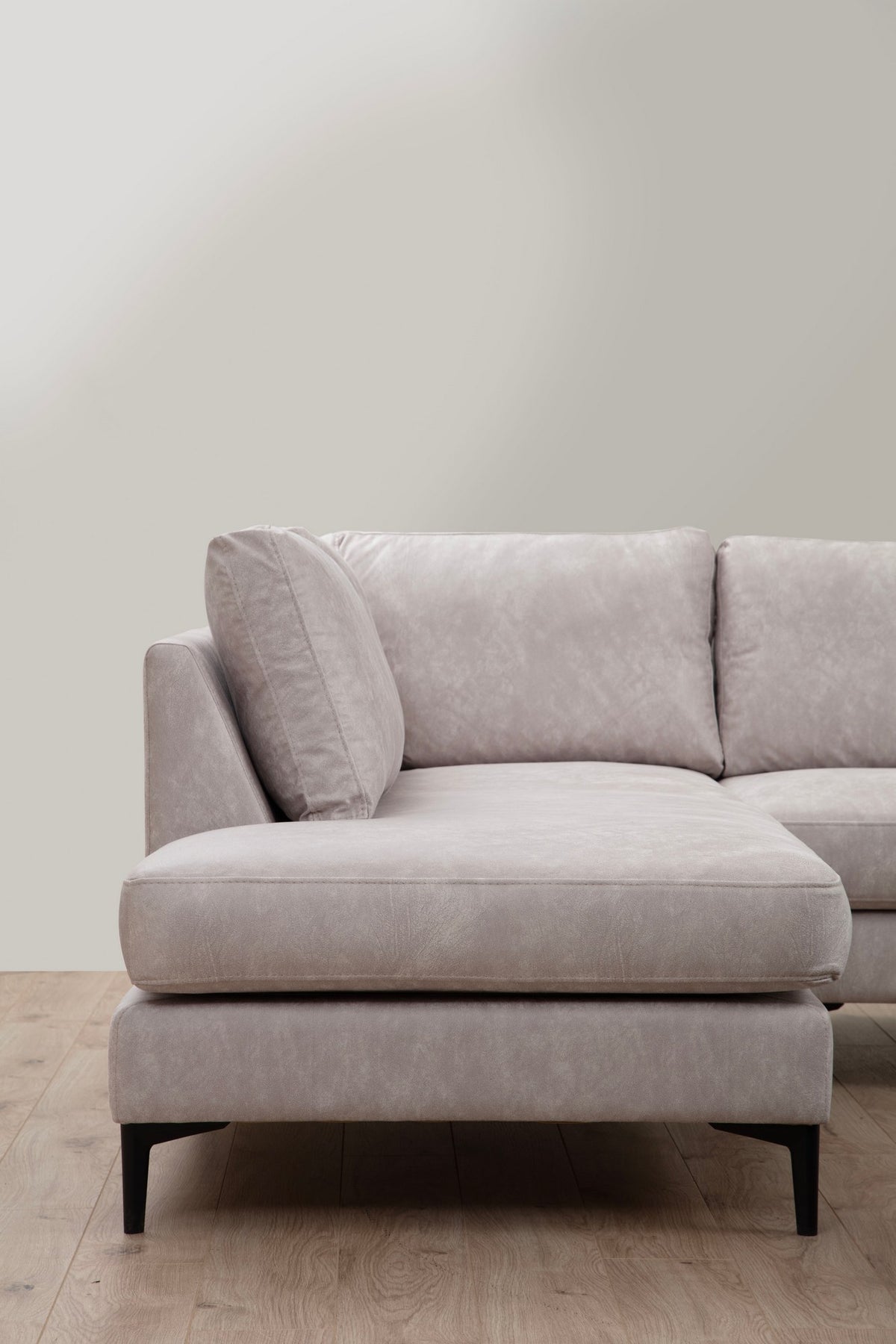 Sofas - U - Sofa Ecksofa Grau Stoff 314x200 cm - Links - Porto - Dimehouse
