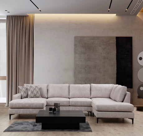 U Ecksofa Rechts Porto Beige
