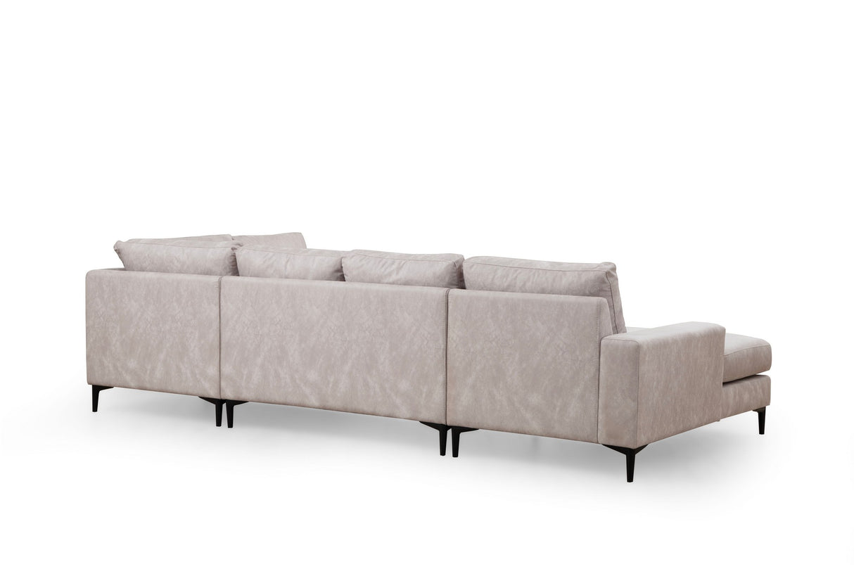 U Ecksofa Rechts Porto Beige