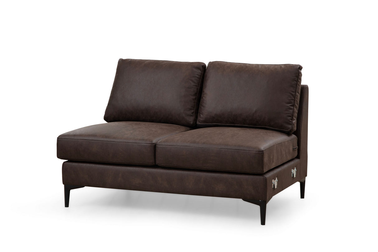 U Ecksofa Rechts Porto Braun