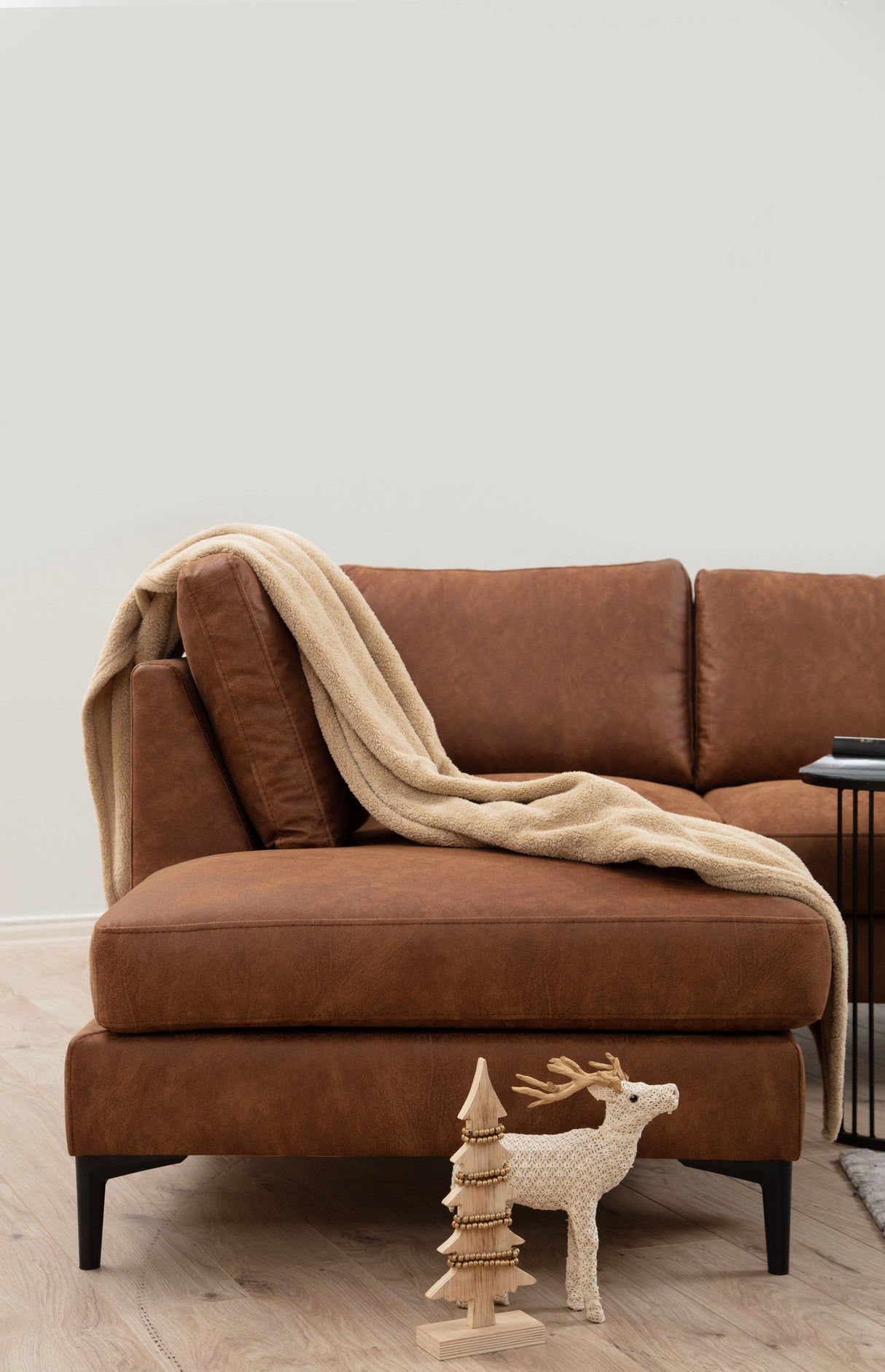 U Ecksofa Links Porto Camel