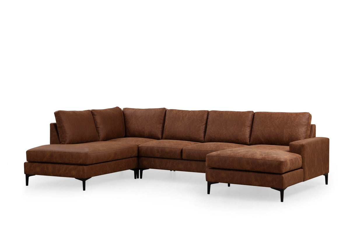 U Ecksofa Links Porto Camel