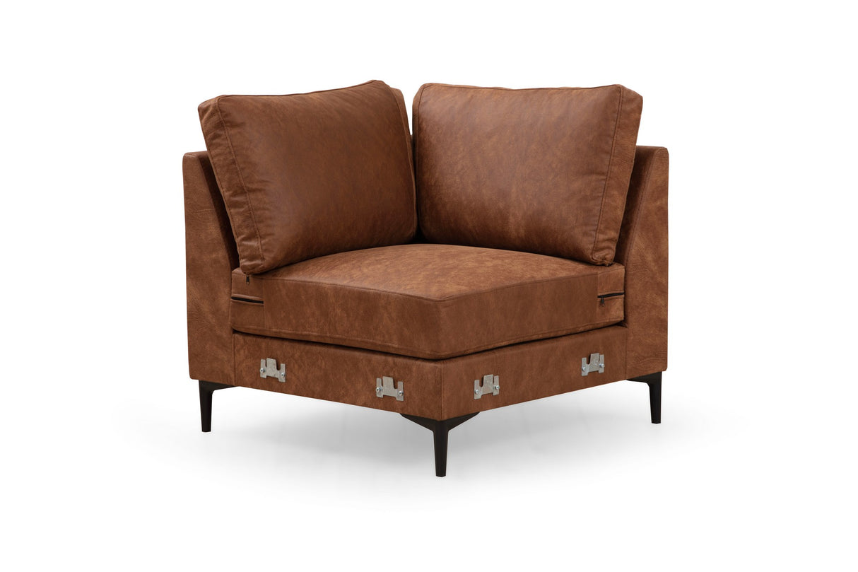 U Ecksofa Links Porto Camel