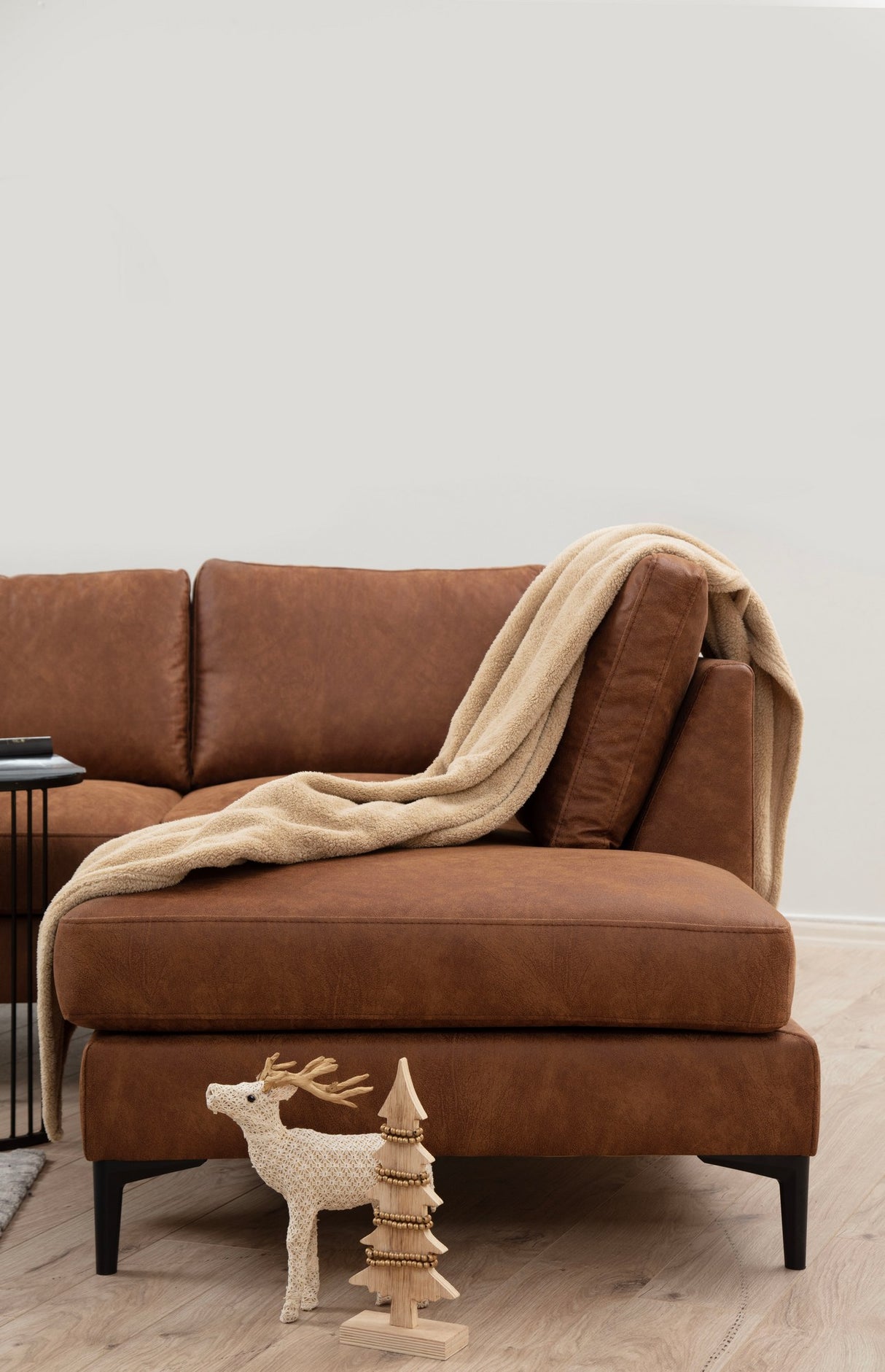 U Ecksofa Rechts Porto Camel