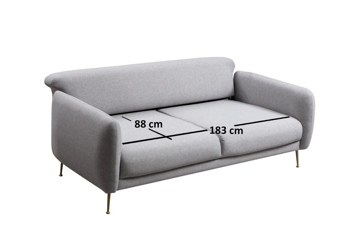 3-Sitzer Schlafsofa Sevilla Grau Stoff