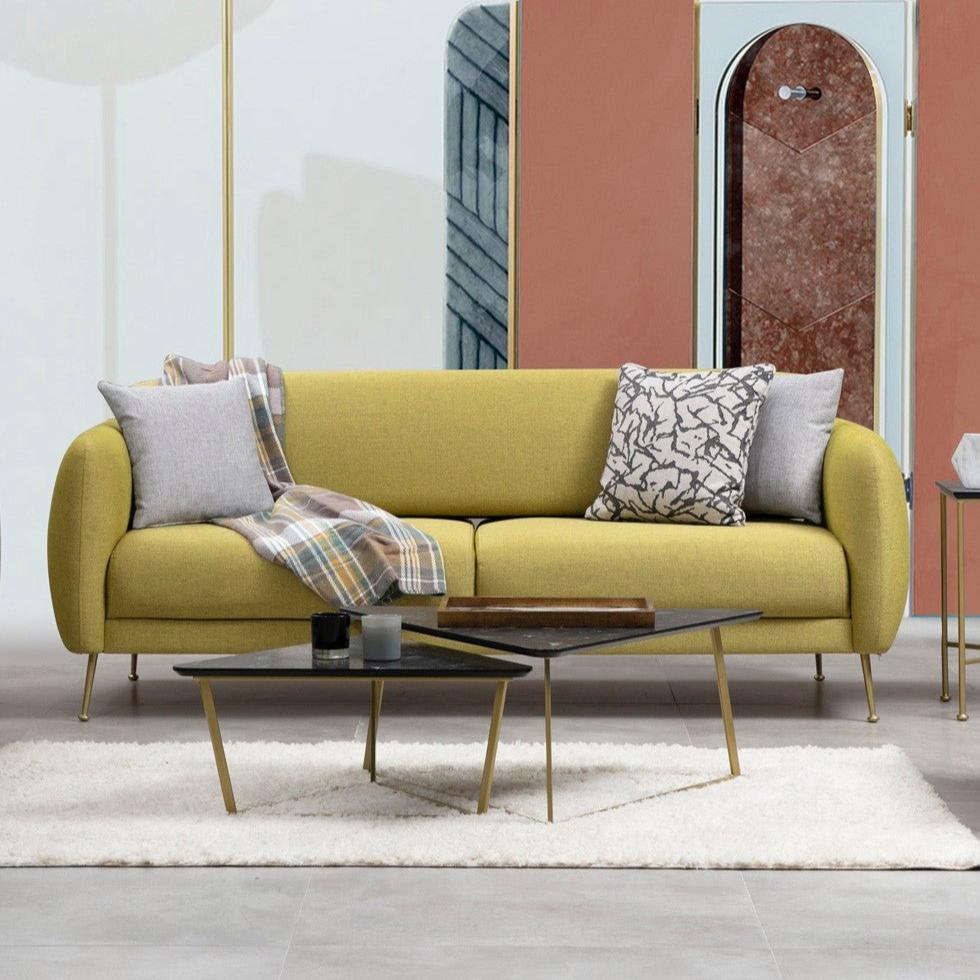 3-Sitzer-Schlafsofa Sevilla Gelb