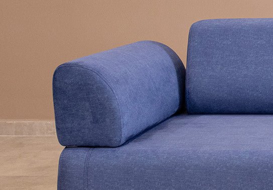 3-Sitzer Schlafsofa Infinity Stoff Blau