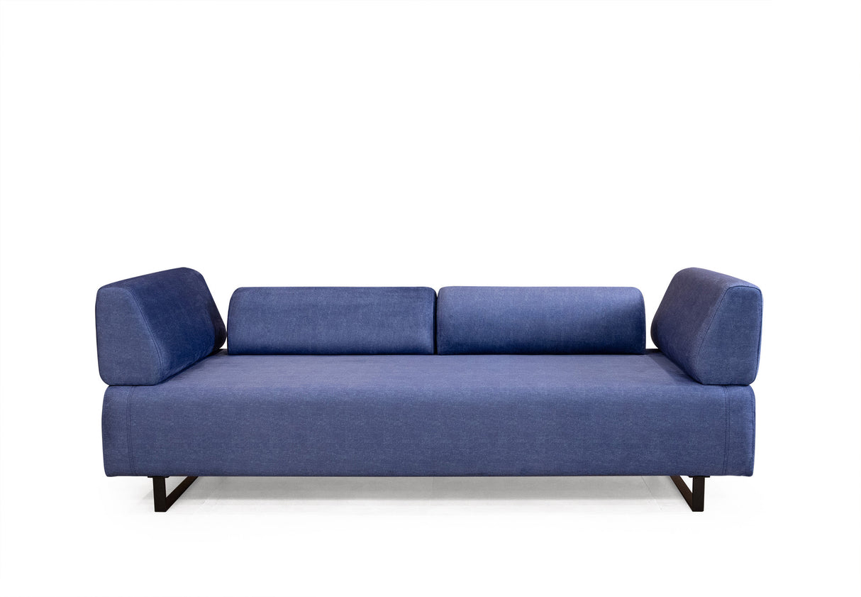 3-Sitzer Schlafsofa Infinity Stoff Blau