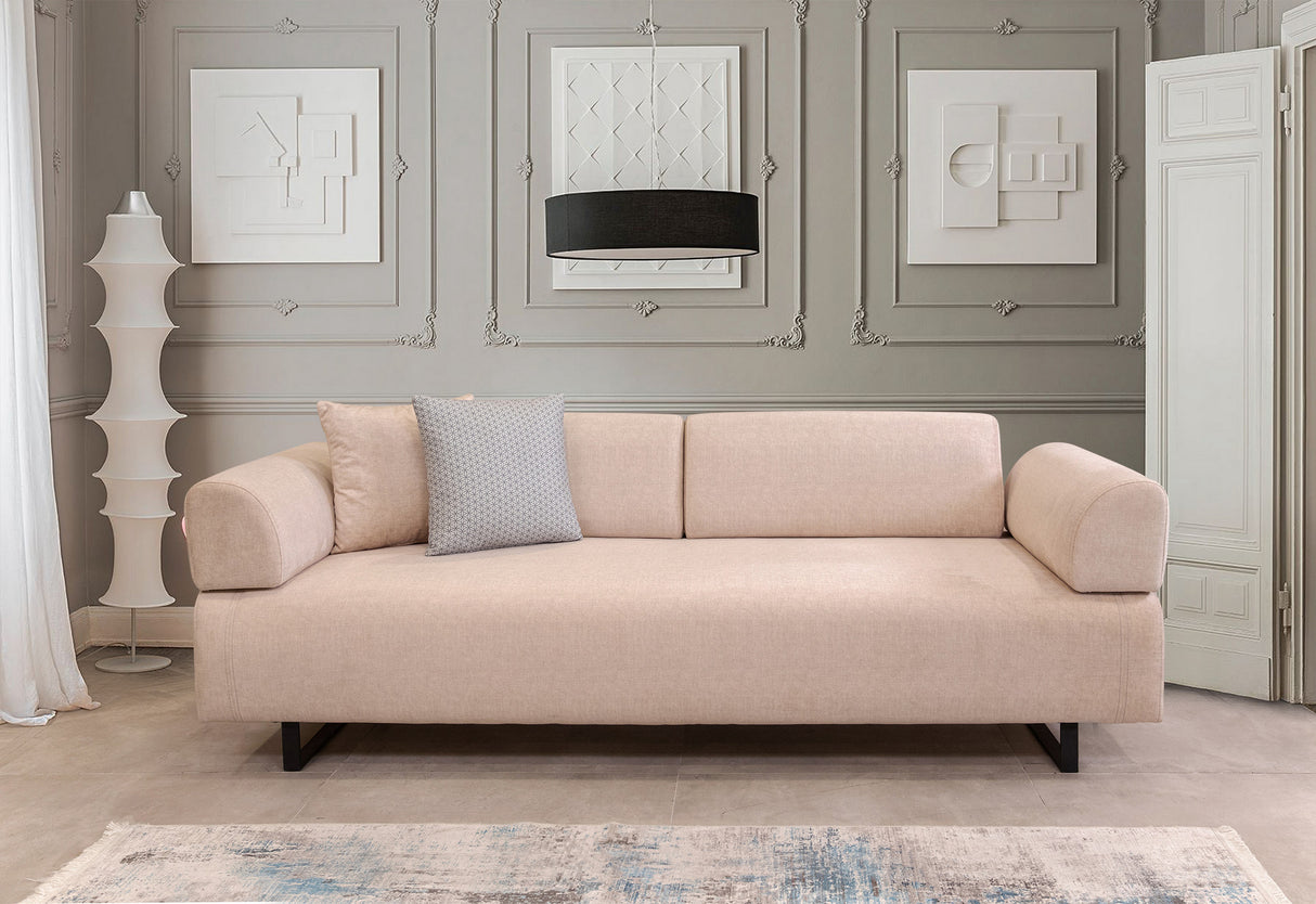3-Sitzer Schlafsofa Infinity Stoff Beige