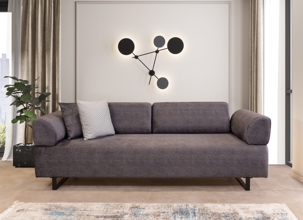 3-Sitzer Schlafsofa Infinity Stoff Anthrazit
