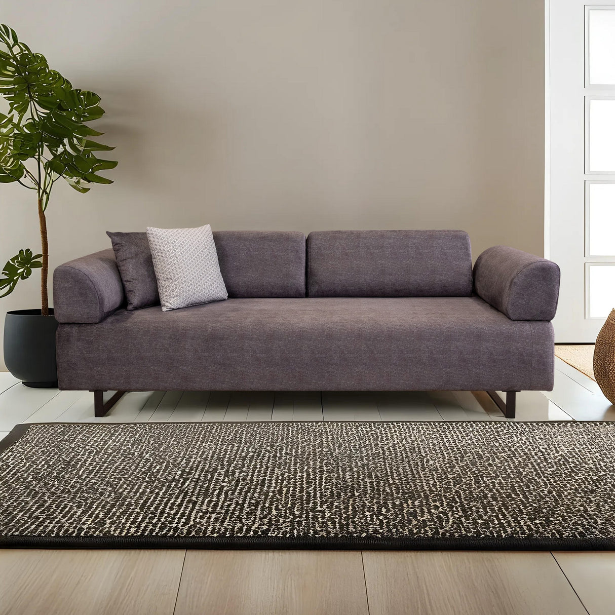 3-Sitzer Schlafsofa Infinity Stoff Anthrazit