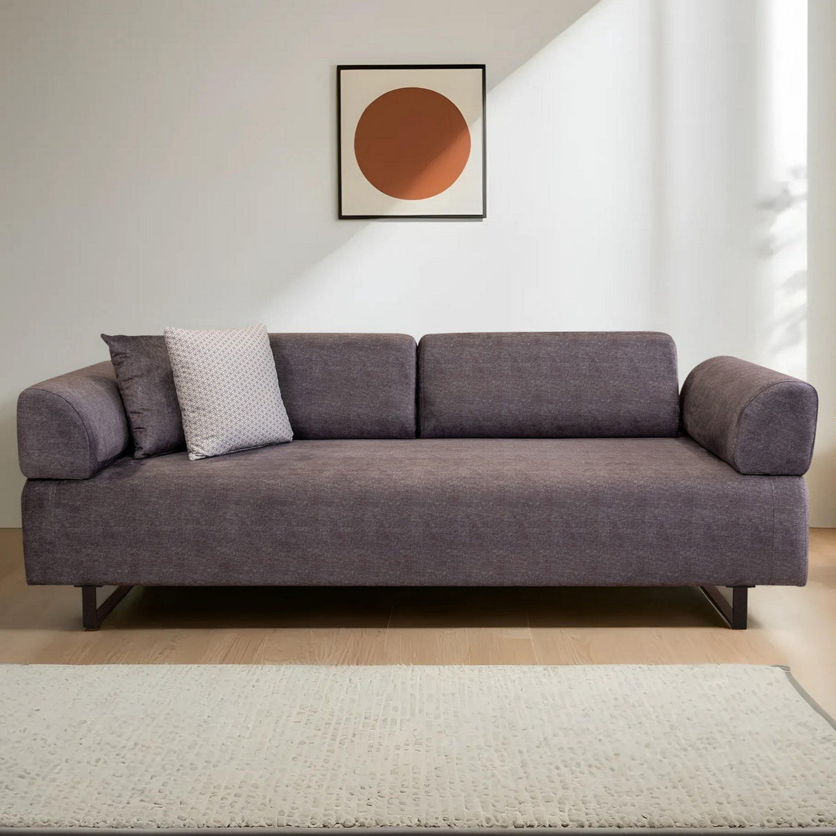 3-Sitzer Schlafsofa Infinity Stoff Anthrazit