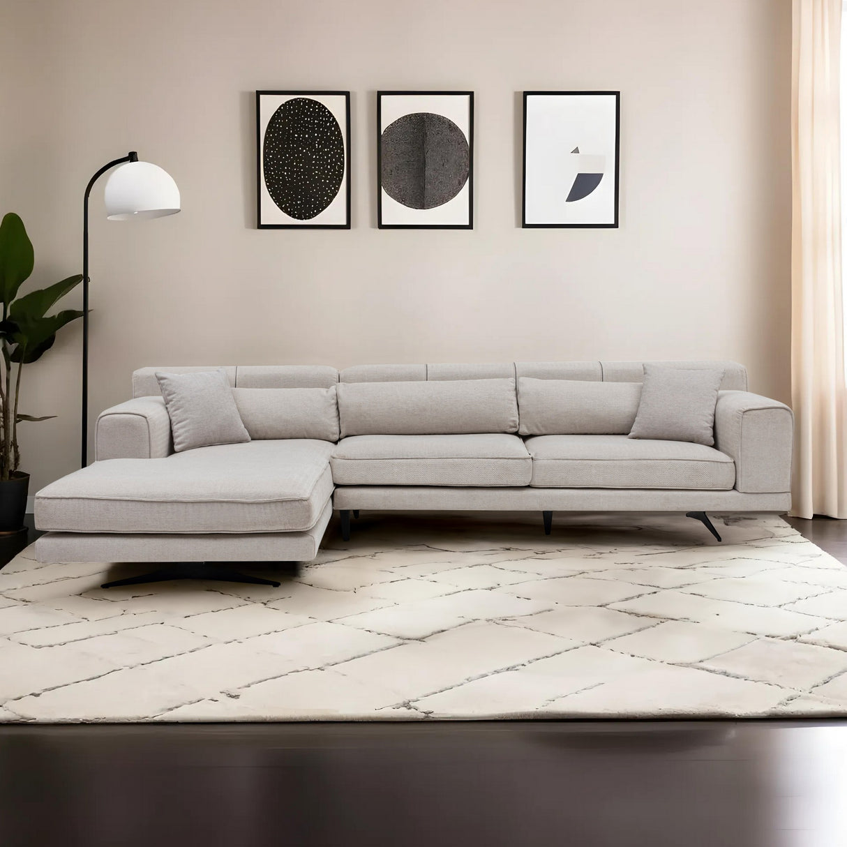 Ecksofa links Jivago Beige