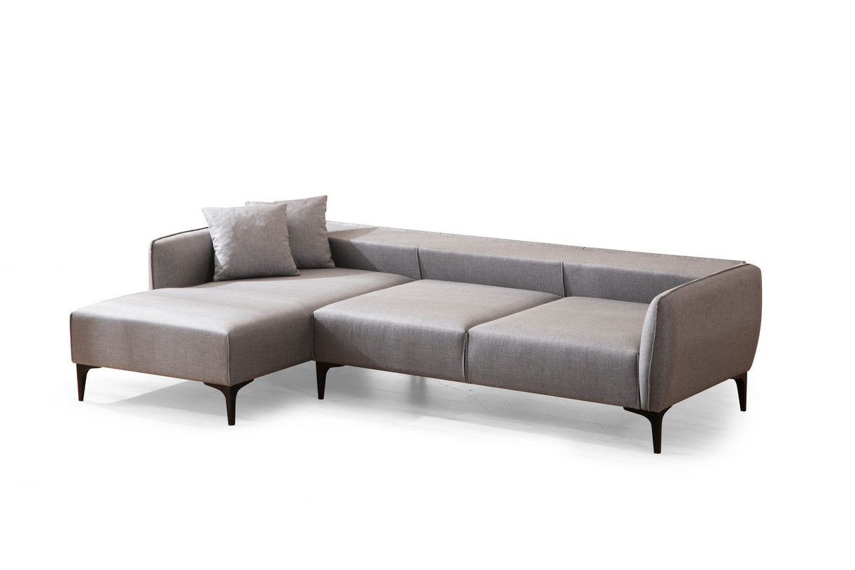 Ecksofa links Belissimo Grau