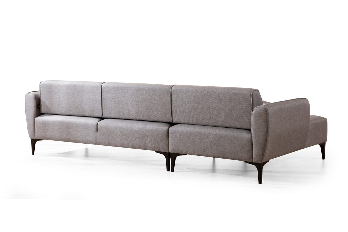 Ecksofa links Belissimo Grau