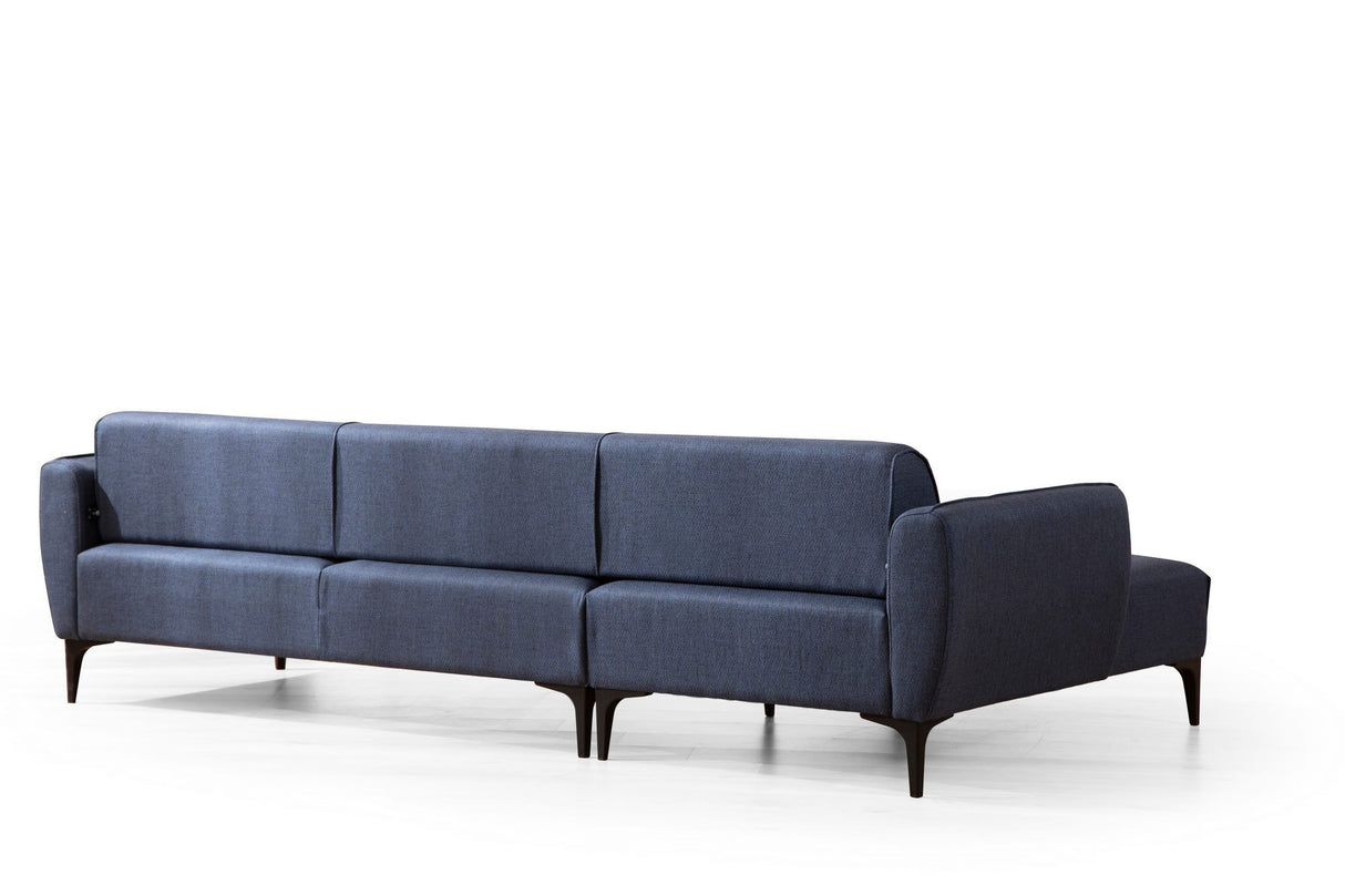 Ecksofa links Belissimo Blau