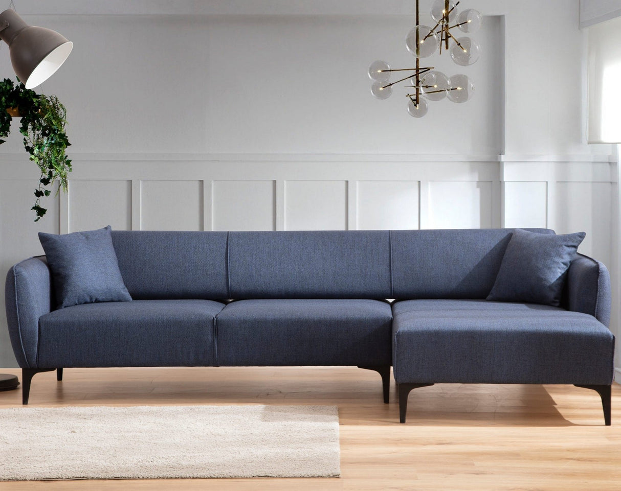 Ecksofa rechts Belissimo Blau