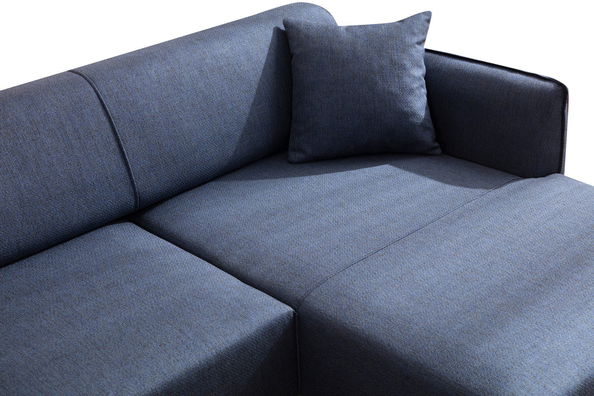 Ecksofa rechts Belissimo Blau