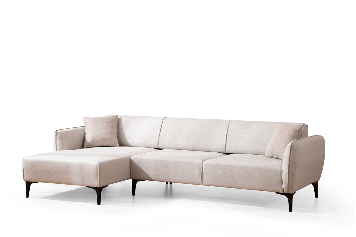 Ecksofa links Belissimo Off White