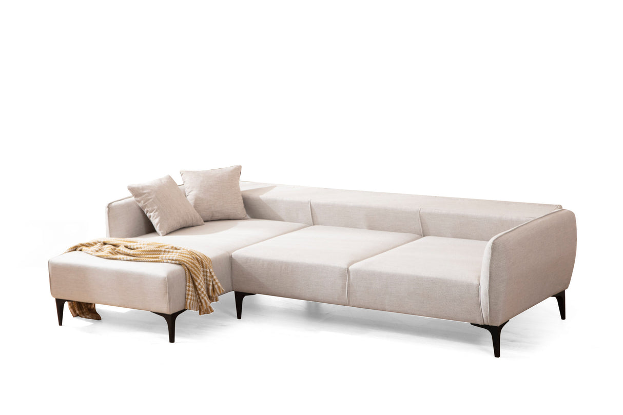 Ecksofa links Belissimo Off White