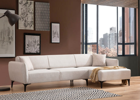 Ecksofa rechts Belissimo Off White