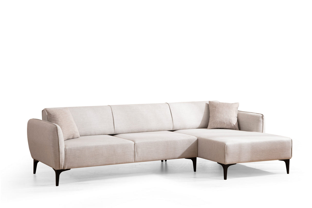 Ecksofa rechts Belissimo Off White