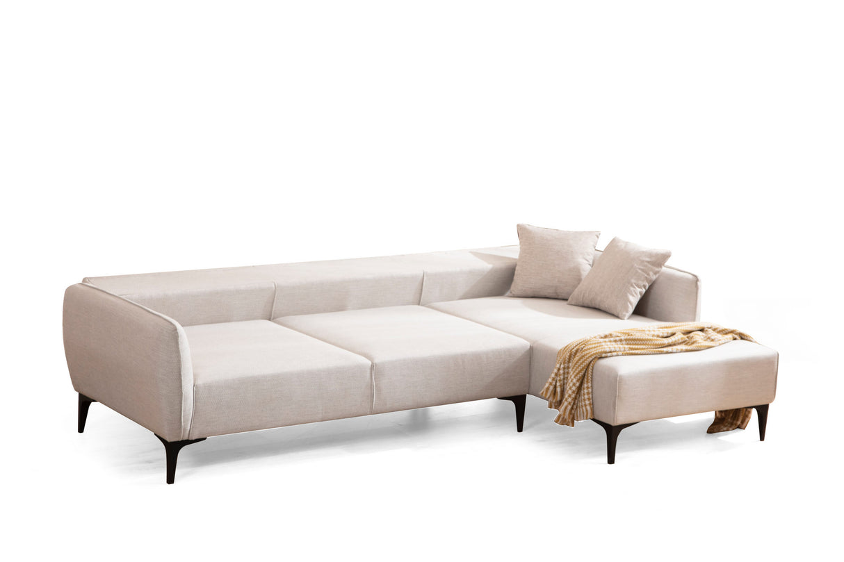 Ecksofa rechts Belissimo Off White