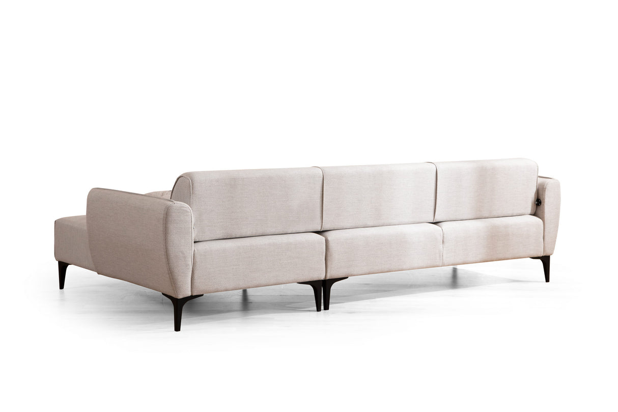 Ecksofa rechts Belissimo Off White